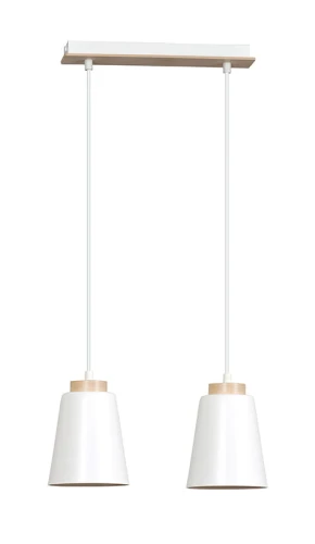 Lampa-z-kloszami-biała-2-płomienna-443/2/E