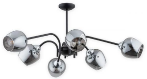 Piękny stylowy 6-płomienny żyrandol do pokoju KATAL 1O3066 W6 CZA/CH/Le    