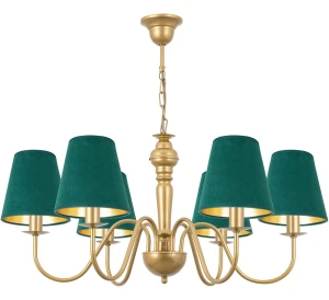 Elegancki złoty żyrandol GOLDSUN AB 1335G/17/54 6-płomienny 