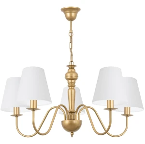 Złota lampa klasyczna GOLDSUN AB 1336G/17/01 5-ramienny 