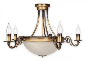 Stylowy piękny żyrandol patynowy ARKADE PLUS 1O2135/W7/PAT/Le    