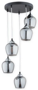 Stylowa piękna lampa wisząca MERGO 1O2995 W5 CZA/CH/Le   