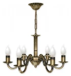 Oryginalny 6-płomienny żyrandol świecznikowy PRAMA 1O1006/W6/Le    