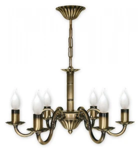 Oryginalny 6-płomienny żyrandol świecznikowy PRAMA 1O1006/W6/Le    