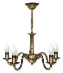 Oryginalny  żyrandol świecznikowy 5-płomienny PRAMA 1O1005/W5/Le    