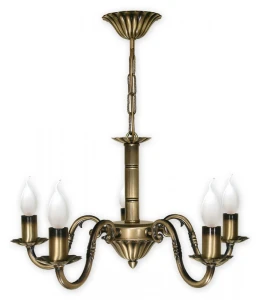 Oryginalny  żyrandol świecznikowy 5-płomienny PRAMA 1O1005/W5/Le    