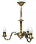 Unikatowy  żyrandol świecznikowy 3-płomienny PRAMA 1O1003/W3/Le    