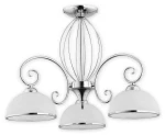 Piękny chromowy żyrandol 3-płomienny  INDRO 1O2493 W3 CH/Le    