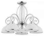 Elegancki chromowy żyrandol 5-płomienny  INDRO 1O2495 W5 CH/Le     