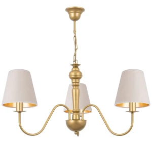 Złoty klasyczny żyrandol GOLDSUN AB 1337G/17/50 3-ramienny