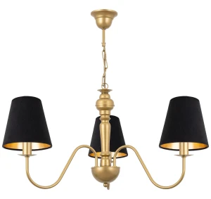 Elegancki złoty żyrandol GOLDSUN AB 1337G/17/53 3-ramienny 