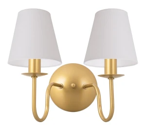 Podwójny złoty kinkiet z abażurami GOLDSUN AB 1339G/17/01