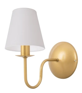 Złoty kinkiet z abażurem GOLDSUN AB 1338G/17/01