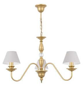 Złota klasyczna lampa wisząca KRISTAL 1S 4161G/17/01 