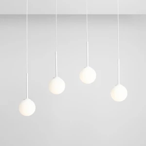 Biała minimalisyczna lampa salonowa BASO 4 WHITE 11087L/AX 