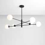Unikatowa czarna lampa wisząca do pokoju HOMA 6 BLACK 11090PL_K1/AX 