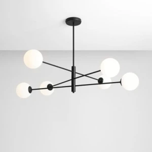 Unikatowa czarna lampa wisząca do pokoju HOMA 6 BLACK 11090PL_K1/AX 