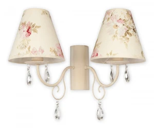 Stylowy podwójny kinkiet z kryształkami VELEOS 1O1961 AB KW/Le 