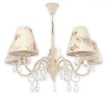 Stylowa lampa wisząca z kryształkami  VELEOS 1O1965 AB KW/Le 5-ramienna