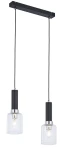 Podwójna czarna lampa do salonu TULOSA 11868  TU2 CH TR/J   