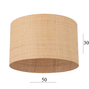 Abażur ECCO Z RATANU w kształcie dużego walca 6W-E27 - 50/30 