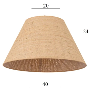 Abażur Z RATTANU do lampy podłogowej 6S wymiary 20/40 wys 24 