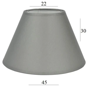 Duży abażur do lampy stojącej stożek 8S SZARY 22/45 wys 30