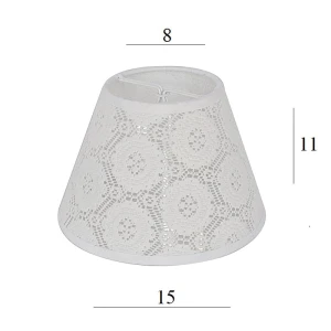 ABAŻUR do lampy klosz 1S-E14 koronka 8/15 wys 11 