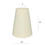 ABAŻUR do lampy stożek 2S-E14 ecru PCV 7/12 wys 15 