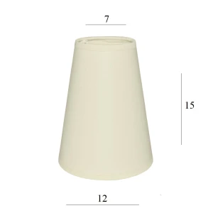 ABAŻUR do lampy stożek 2S-E14 ecru PCV 7/12 wys 15 