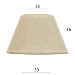 ABAŻUR do lampy stożek 4S-E27 ZŁOTY len 15/30 wys 16  