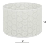 Duży abażur do lampy podłogowej walec 6W-E27 koronka 50/30 