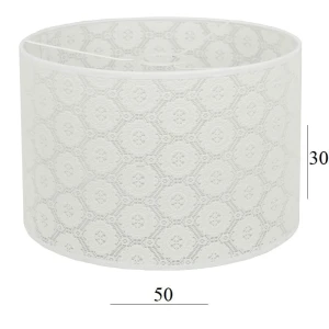 Duży abażur do lampy podłogowej walec 6W-E27 koronka 50/30 