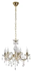 Elegancki złoty żyrandol  z kryształkami TERESO 135-94646/C 5-płomienny   