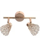 Podwójny złoty plafon z kryształkami GLOSE 192-97449/C     