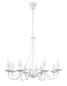 Żyrandol do salonu ROSSI biały 1397P/AX 8-ramienny