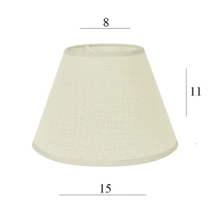ABAŻUR do lampy stożek 1S-E14 ecru str 8/15 wys 11 