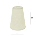 ABAŻUR do lampy stożek 2S-E14 ecru str 7/12 wys 15 
