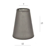 ABAŻUR do lampy stożek 2S-E14 szary 7/12 wys 15 