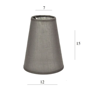 ABAŻUR do lampy stożek 2S-E14 szary 7/12 wys 15 