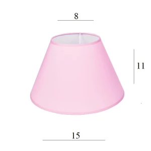 ABAŻUREK różowy do lampki 1S-E14  8/15 wys 11 