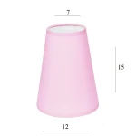 ABAŻUR do lampy stożek 2S-E14 różowy 7/12 wys 15