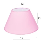 Jasno-różowy ABAŻUREK do lampy stożek 3S-E27 12/25 wys 15