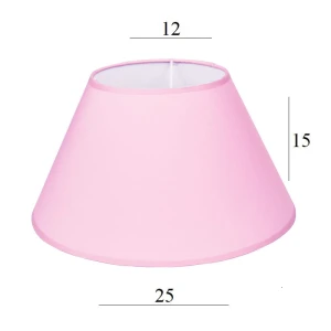 Jasno-różowy ABAŻUREK do lampy stożek 3S-E27 12/25 wys 15