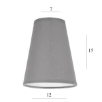 ABAŻUR do lampy stożek 2S-E14 szary 7/12 wys 15