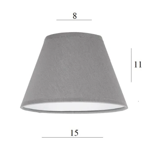 ABAŻUR do lampy stożek 1S-E14 szary 8/15 wys 11 