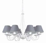 Biały żyrandol ROMA 1397P2/1/08/AX 8-ramienny