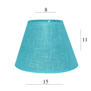 ABAŻUR do lampy stożek 1S-E14 turkus 8/15 wys 11 