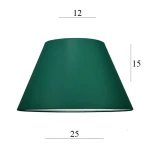 Zielony abażur do lampy stożek 3S-E27 butelkowa zieleń12/25 wys 15