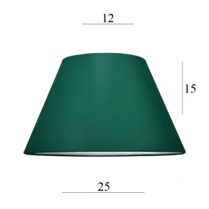 Zielony abażur do lampy stożek 3S-E27 butelkowa zieleń12/25 wys 15